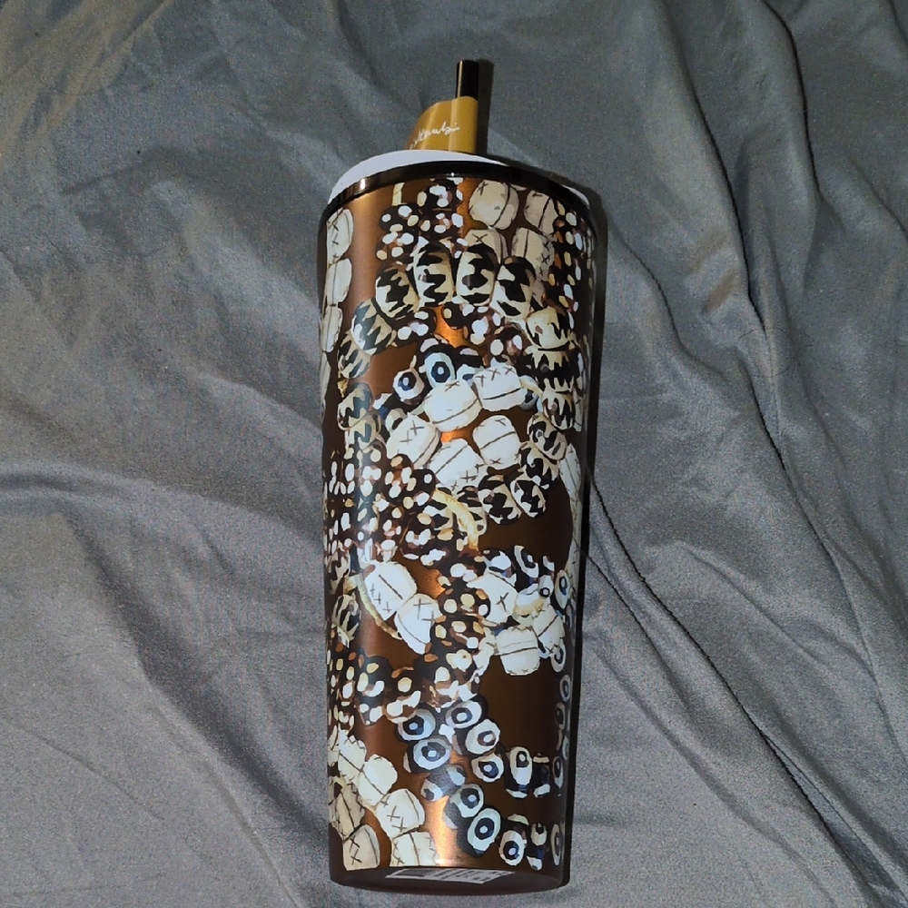 Starbucks Brown and Gold Coffee Tumbler